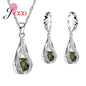 925 Sterling Silver Necklace Pendant Earrings Fashion Spiral Shaped White Crystal Jewelry Sets for Wholesale