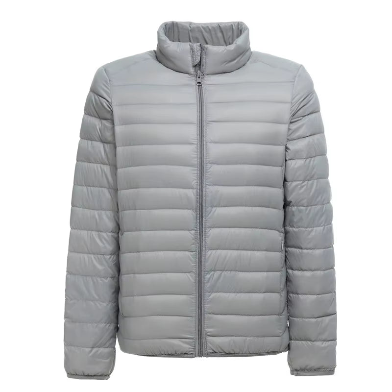 Men'S Lightweight Water-Resistant Packable Puffer Jacket 2023 New Arrivals Autumn Winter Male Fashion Stand Collar down Coats