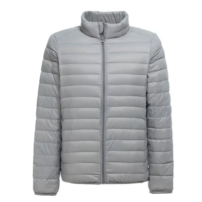Men'S Lightweight Water-Resistant Packable Puffer Jacket 2023 New Arrivals Autumn Winter Male Fashion Stand Collar down Coats
