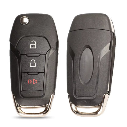 2/3/4 Button Flip Folding Car Key Shell Case for Ford Focus Fusion Mk2 Mk7 Explorer Ranger Uncut Blank HU101 Blade