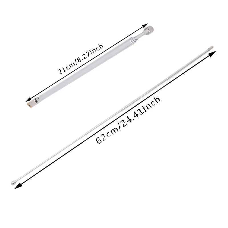 Antenna Radio Portable 4 Sections TV Antenna Telescopic Rotatable Antenna Aerial for Radio TV Antenna Rod Telescopic Antenna