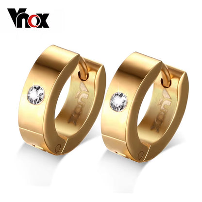 Cute Hoop Earrings for Women Men Stainless Steel Ear Cuff Brincos Huggie Jewelry
