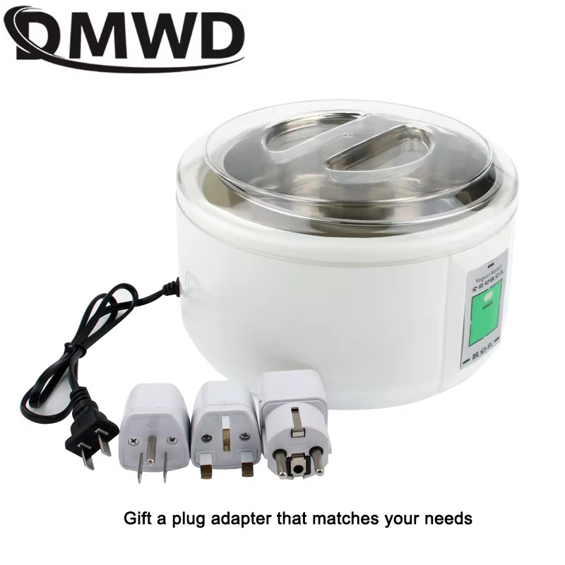 1.5L Electric Yogurt Maker Fermenter Automatic Multifunction Stainless Steel Liner Natto Rice Wine Pickle Machine 7 Yoghurt Cups