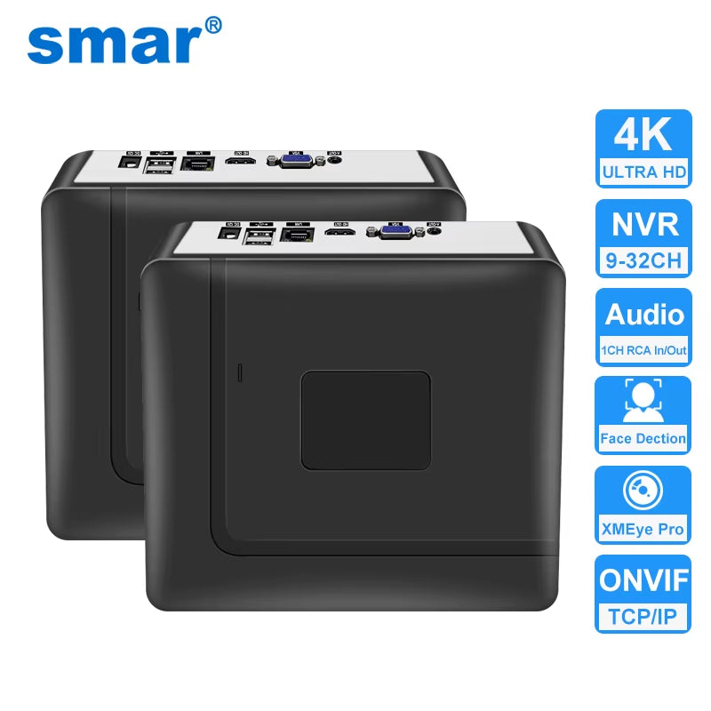 H.265 Max 4K Output CCTV NVR Face Detection 9CH 10CH /16CH 32CH 4K Security Video Recorder Motion Detect P2P Onvif XMEYE