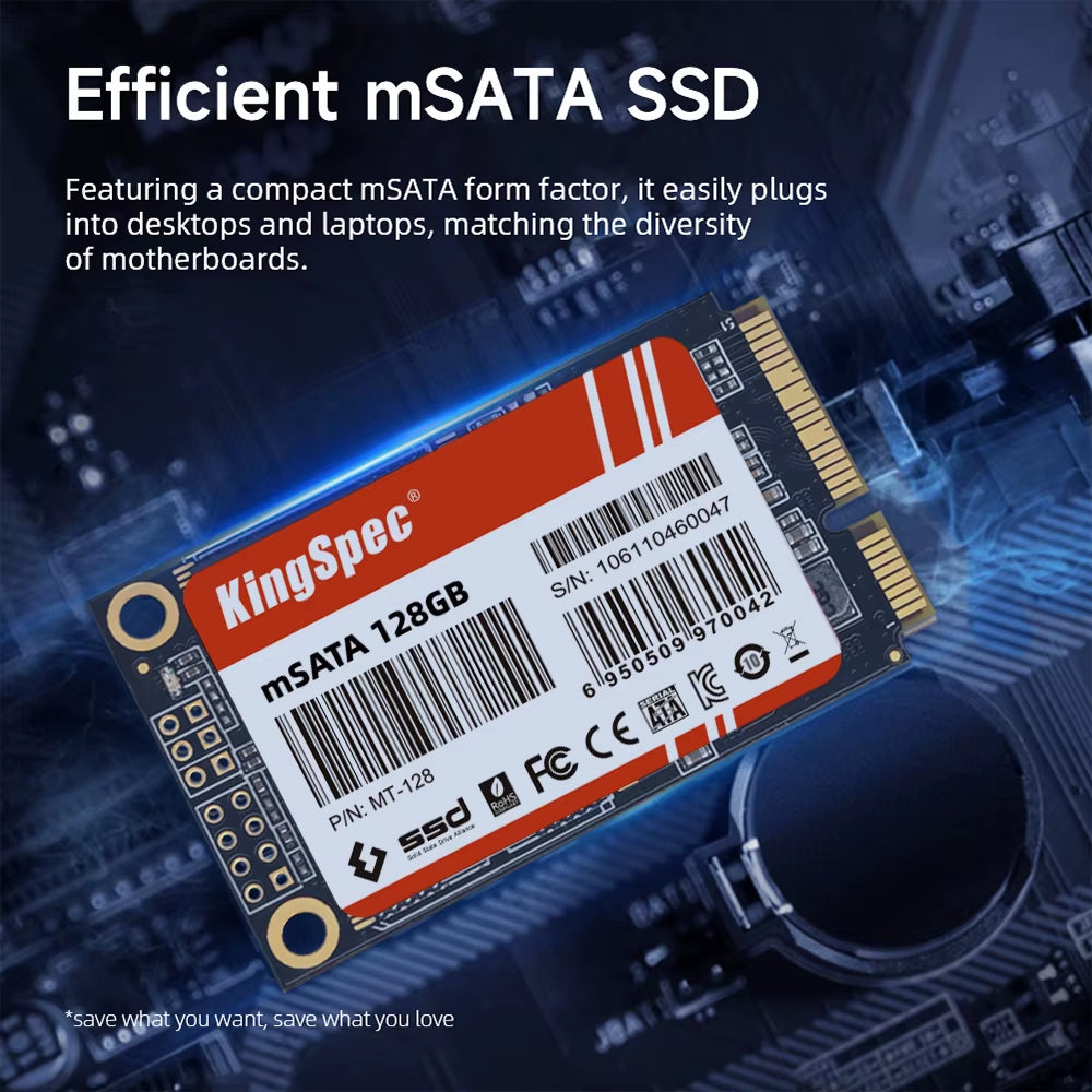 Msata SSD 128Gb 256Gb 512GB Msata SSD 1TB 2TB HDD for Desktop 3X5Cm Internal Solid State Hard Drive for Hp Laptop