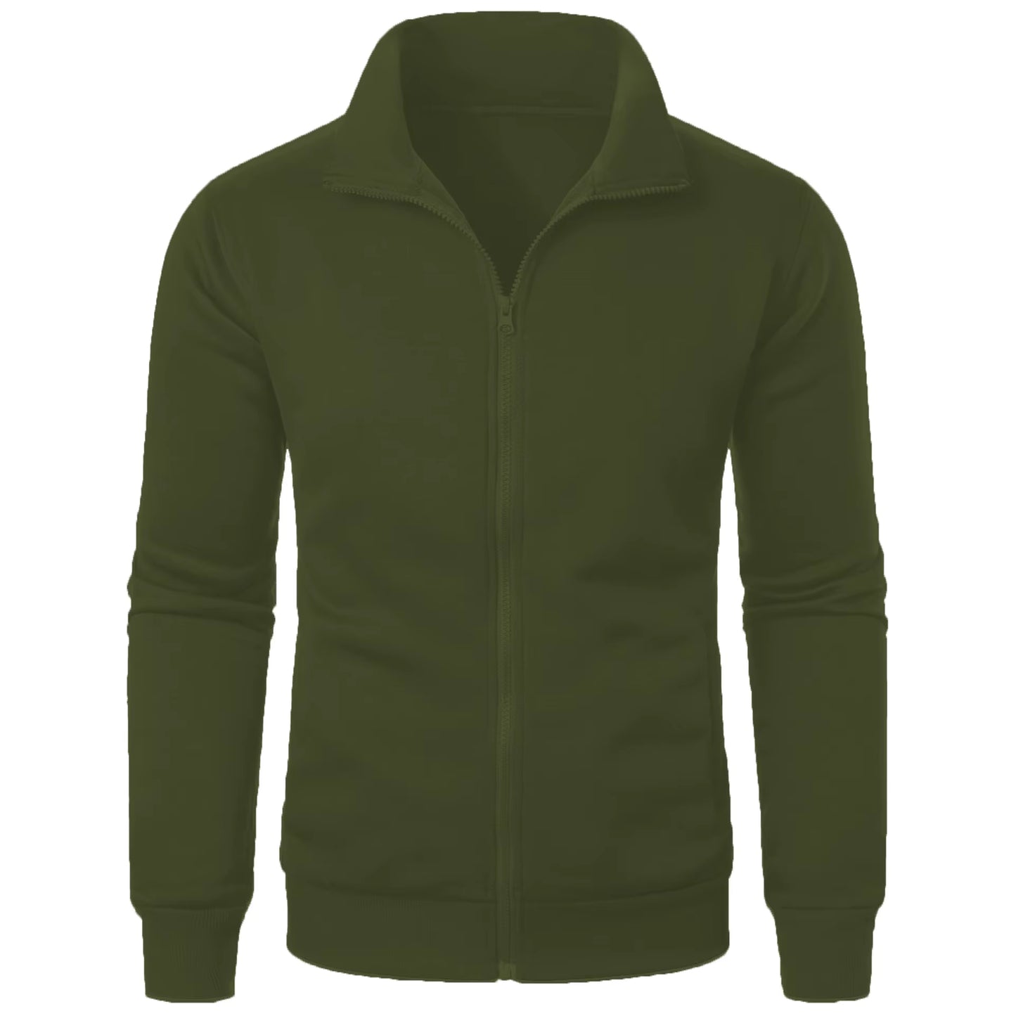 2025 Brand New Men'S No Hoodies Sweatshirts Zipper Stand Collar Men Sweatshirts for Male No Hooded Sweatshirt Man Pullover