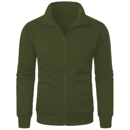 2025 Brand New Men'S No Hoodies Sweatshirts Zipper Stand Collar Men Sweatshirts for Male No Hooded Sweatshirt Man Pullover