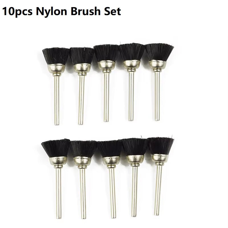 Polishing Wheel Brush 10Pcs 3.Mm Shank Wire Brush for Dremel Rotary Tools Accessories