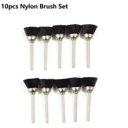 Polishing Wheel Brush 10Pcs 3.Mm Shank Wire Brush for Dremel Rotary Tools Accessories