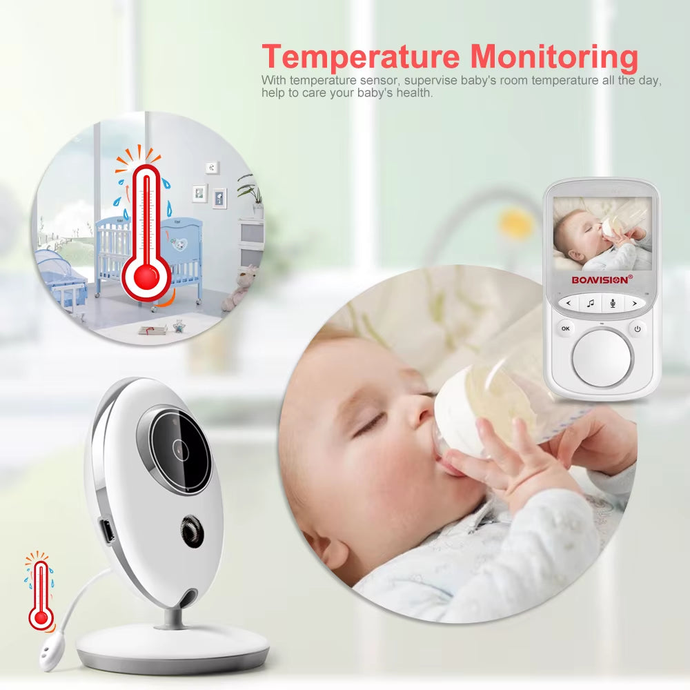 Wireless LCD Audio Video Baby Monitor VB605 Radio Nanny Music Intercom IR 24H Portable Baby Camera Baby Walkie Talkie Babysitter