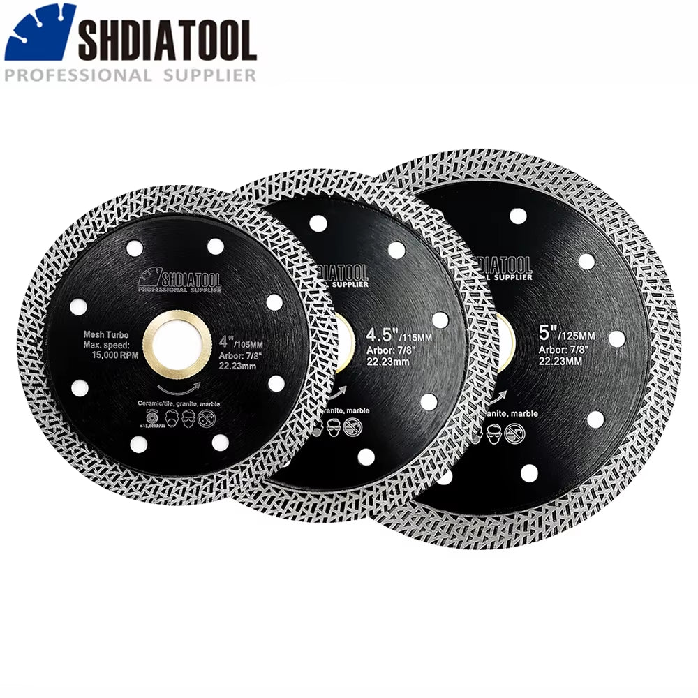 4/4.5/5Inch Diamond Cutting Disc Mesh Turbo Porcelain Tile Marble Stone Cutting Wheel Marble Circular Saw Blade Cutter