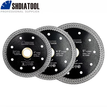 4/4.5/5Inch Diamond Cutting Disc Mesh Turbo Porcelain Tile Marble Stone Cutting Wheel Marble Circular Saw Blade Cutter