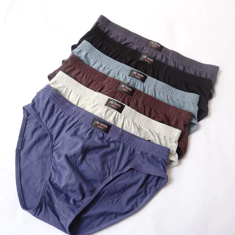 Mens Briefs 100% Cotton plus Size Men Underwear L/XL/XXL/XXXL/4XL/5XL Men'S Breathable Panties 1PCS