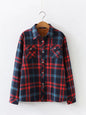 Velvet Thick Warm Women'S Plaid Shirt Female Long Sleeve Tops M-5XL Winter Fleece Casual Check Blouse Autumn Clothes T77710A