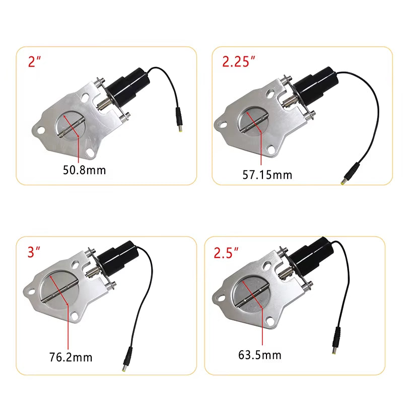 2"/2.25"/2.5''/3.0' Electric Stainless Steel Exhaust System Exhaust Cutout Valve with Remote Control Be Cut Pipe Exhaust Cutout