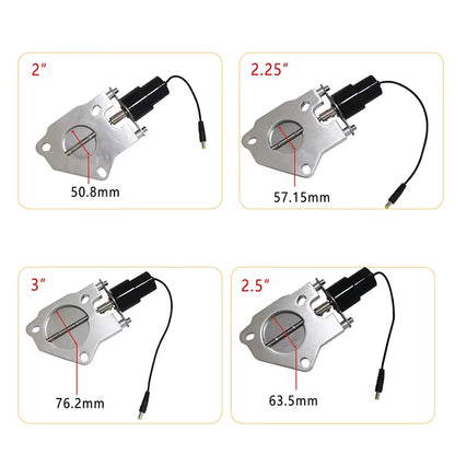 2"/2.25"/2.5''/3.0' Electric Stainless Steel Exhaust System Exhaust Cutout Valve with Remote Control Be Cut Pipe Exhaust Cutout