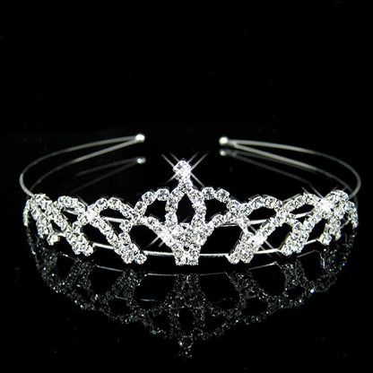 Princess Crystal Tiaras and Crowns Headband Kid Girls Love Bridal Prom Crown Wedding Party Accessiories Hair Jewelry