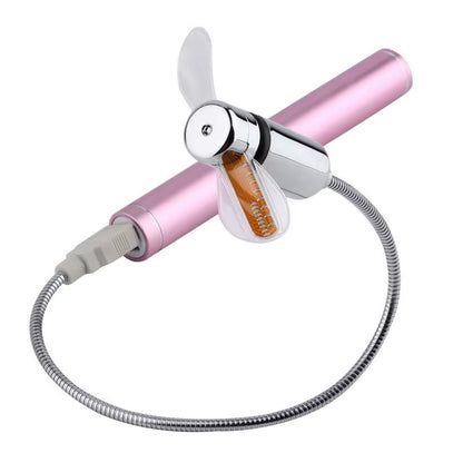 Hand Mini USB Fan Portable Gadgets Flexible Gooseneck LED Clock Fans by Laptop PC Notebook Real Time Display Durable Adjustable