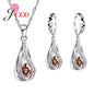 925 Sterling Silver Necklace Pendant Earrings Fashion Spiral Shaped White Crystal Jewelry Sets for Wholesale