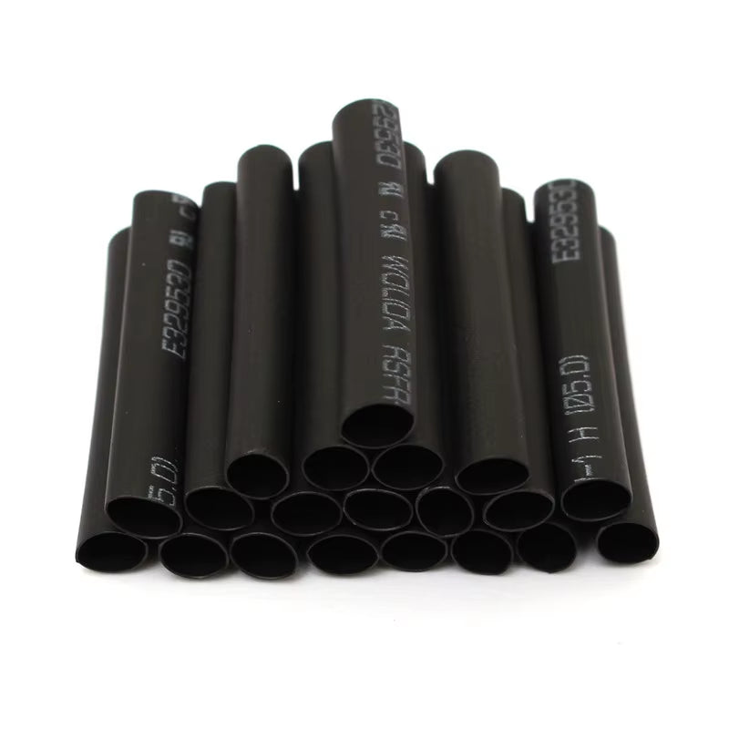 127Pcs/Lot Thermoresistant Tube Shrink Wrapping 2:1 Black Heat Shrink Sleeving Set Wire Cable Polyolefin Wrap Tubing