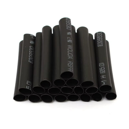 127Pcs/Lot Thermoresistant Tube Shrink Wrapping 2:1 Black Heat Shrink Sleeving Set Wire Cable Polyolefin Wrap Tubing