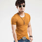 2025  Brand New Men T Shirt 10 Colors Fitness Mens T-Shirts V Neck Man T-Shirt for Male Clothing Tshirts S-5XL Tops Tees