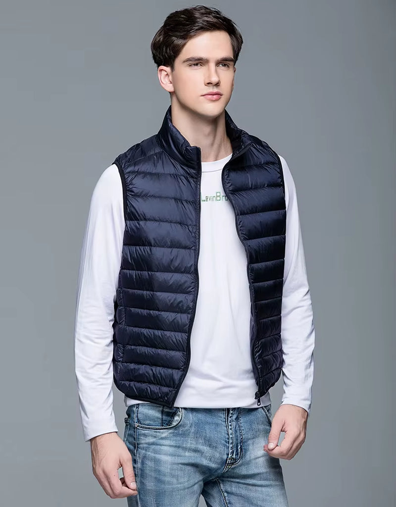 Spring Man 90% Duck down Vest Ultra Light Jackets Men Fashion Sleeveless Outerwear Coat Autumn Winter Coat