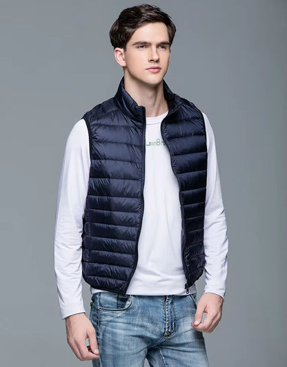 Spring Man 90% Duck down Vest Ultra Light Jackets Men Fashion Sleeveless Outerwear Coat Autumn Winter Coat