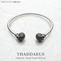 Bracelet Bangles Skull Pave Europe Style Fashion Karma Punk Jewelry Gift for Rebel Men Women in 925 Sterling Silver