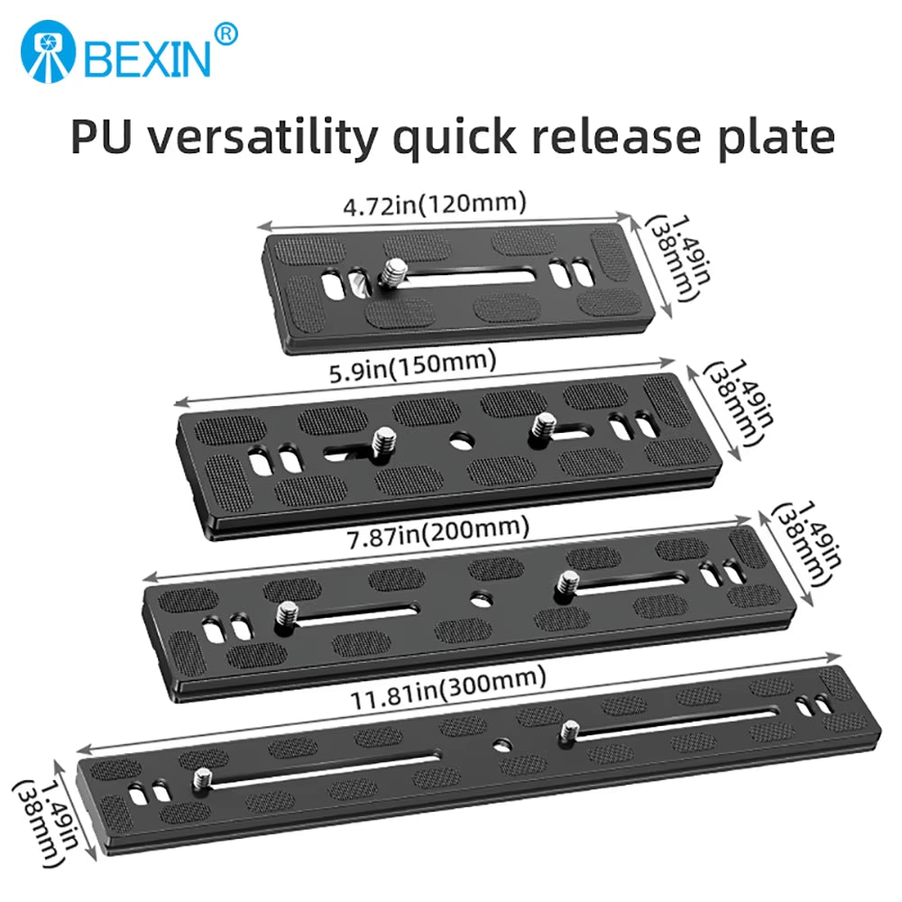 Universal Aluminum Alloy Quick Release Plate Tripod Mount Adapter with 1/4 Screw for Benro Arca Swiss Ball Head and Camera