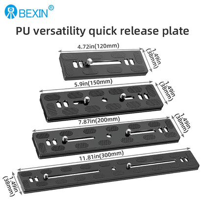 Universal Aluminum Alloy Quick Release Plate Tripod Mount Adapter with 1/4 Screw for Benro Arca Swiss Ball Head and Camera