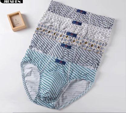 100% Cotton Briefs Mens Comfortable Underpants Man Underwear M/L/XL/2XL/3XL/4XL/5XL 5Pcs/Lot Free & Drop Shipping