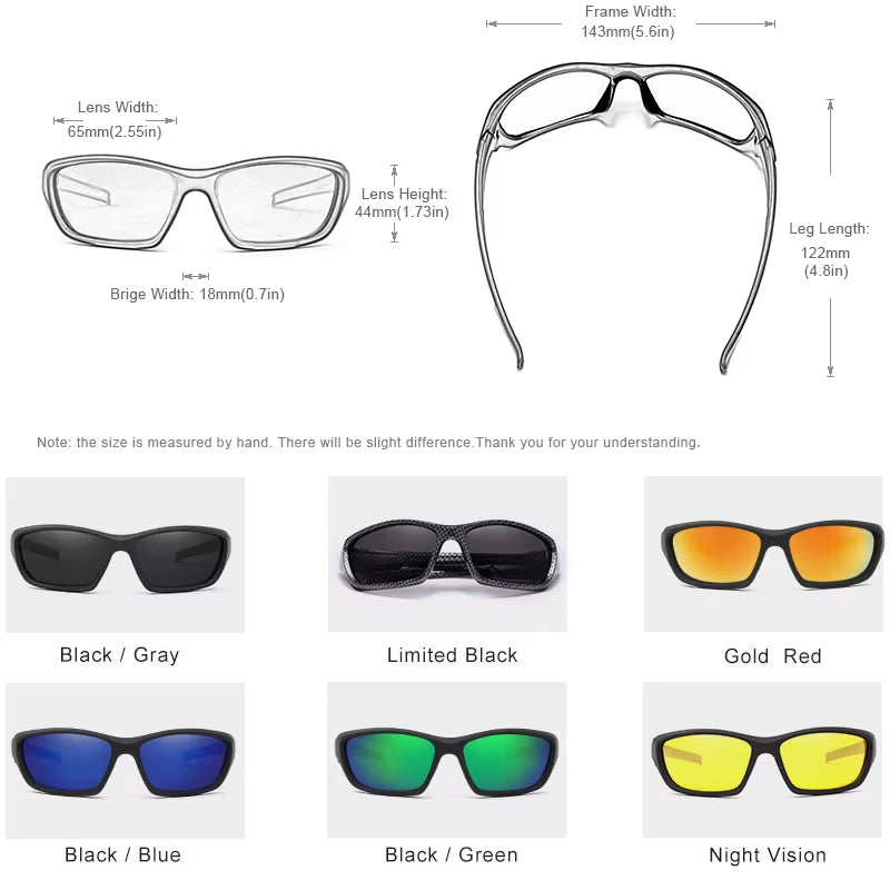 Fashion Polarized UV400 Sunglasses Men Cycling Luxury Brand Designer Vintage Driving Sun Glasses Goggles Shadow