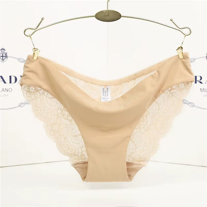 14 Colors Women'S Invisible Underwear Spandex Crotch Intimate Women Sexy Lace Black Floral Panties Seamless Panty