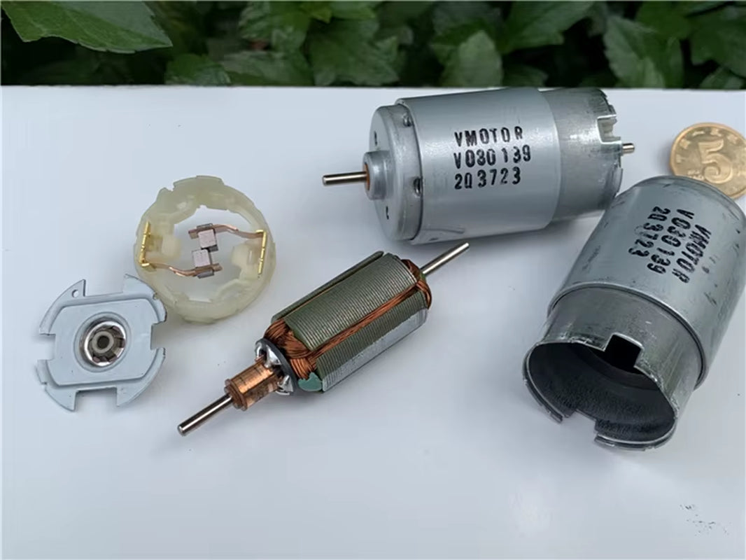 JOHNSON Vmotor Mini RS-395 Electric Motor Engine DC 6V 12V 18V 24V 10500RPM High Large Torque Motor Dual 2.3Mm Shaft Double Axis