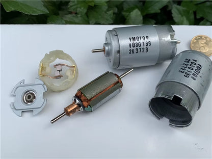 JOHNSON Vmotor Mini RS-395 Electric Motor Engine DC 6V 12V 18V 24V 10500RPM High Large Torque Motor Dual 2.3Mm Shaft Double Axis
