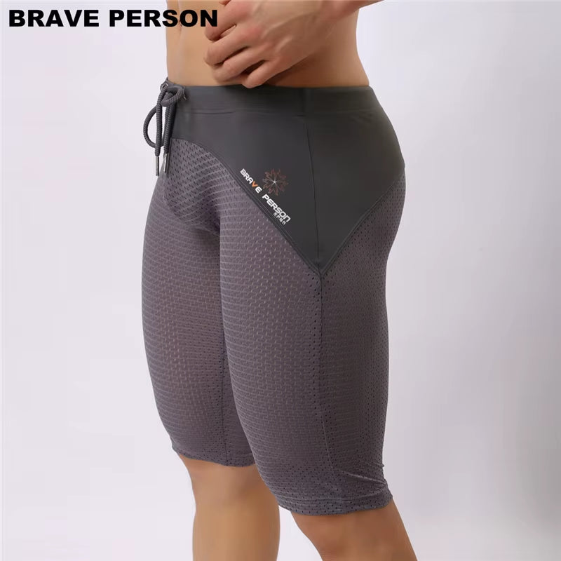 Summer Style Shorts Breathable Mesh Men Tight Beach Shorts Men Multifunction Knee Length Board Shorts Beach Wear