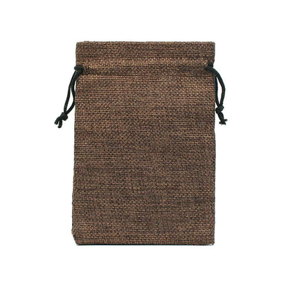 50Pcs/Lot Drawstring Natural Burlap Bag Jute Gift Bags Multi Size Jewelry Packaging Wedding Bags with Candy Bag Can Custom Logo