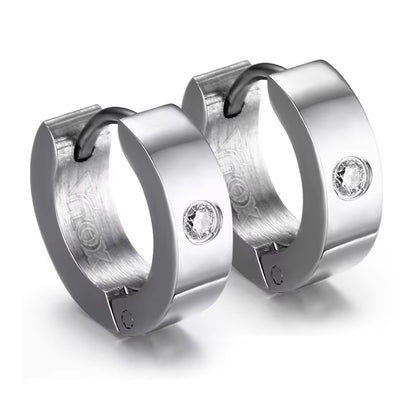 Cute Hoop Earrings for Women Men Stainless Steel Ear Cuff Brincos Huggie Jewelry