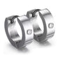 Cute Hoop Earrings for Women Men Stainless Steel Ear Cuff Brincos Huggie Jewelry