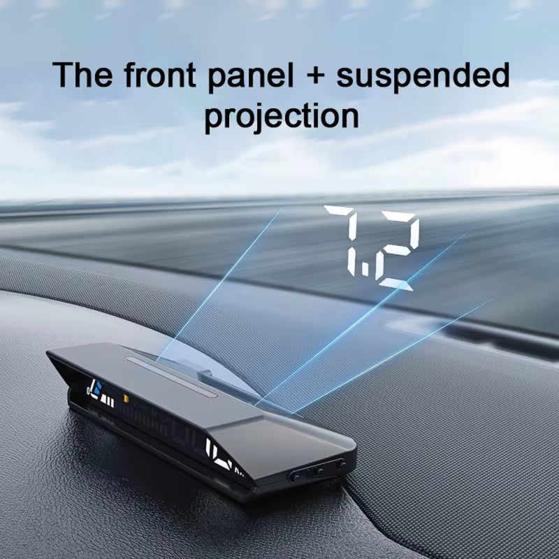 Car Speedometer Digital Display Car Speed Voltage Oil Consumption Water Temperature Meter Multifunctional Car Headup Display