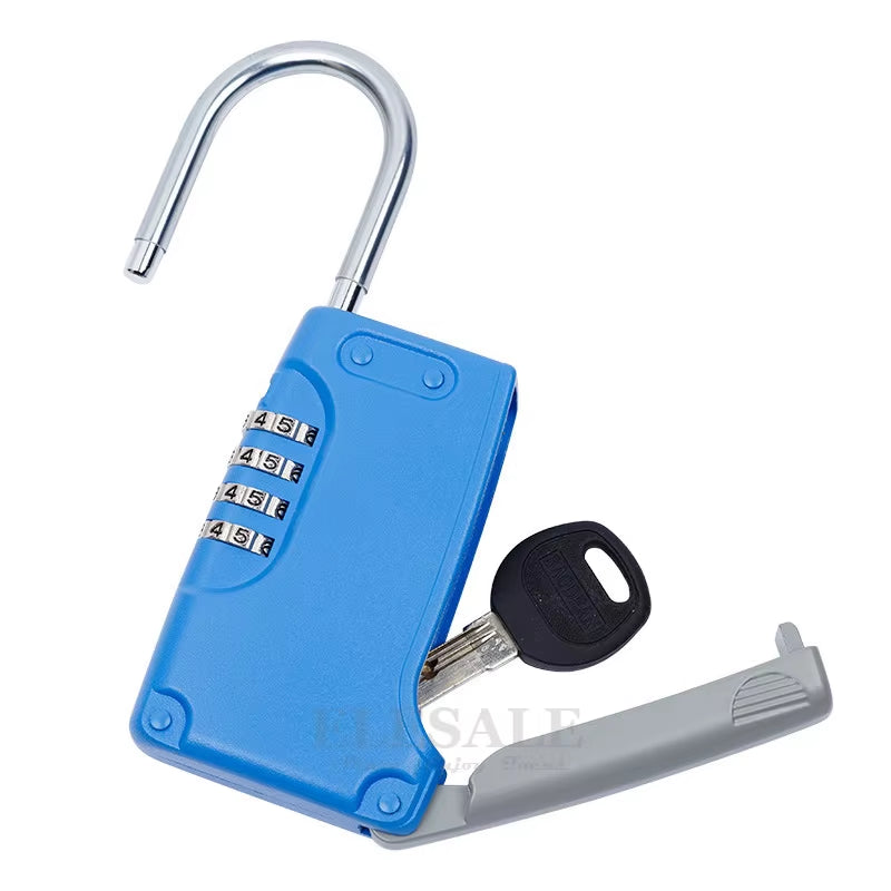 High Quality Hidden Key Safe Box 4-Digital Password Combination Lock with Hook Mini Metal Secret Box for Home Villa Caravan