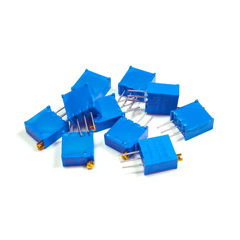 10Pcs 3296W 3296 50 100 200 500 Ohm 1K 2K 5K 10K 20K 50K 100K 200K 500K 1M Ohm 103 100R 200R 500R Trimpot Trimmer Potentiometer