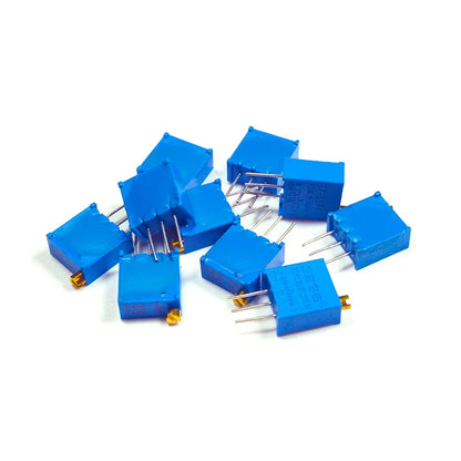 10Pcs 3296W 3296 50 100 200 500 Ohm 1K 2K 5K 10K 20K 50K 100K 200K 500K 1M Ohm 103 100R 200R 500R Trimpot Trimmer Potentiometer