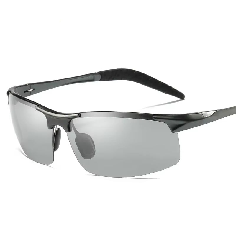 Men Photochromic Polarized Sunglasses Aluminum Frame UV400 Sun Glasses Male Eyewear Driving Goggles