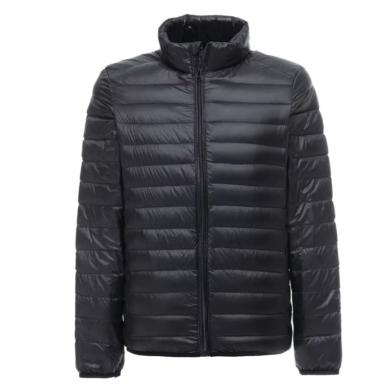 Men'S Lightweight Water-Resistant Packable Puffer Jacket 2023 New Arrivals Autumn Winter Male Fashion Stand Collar down Coats