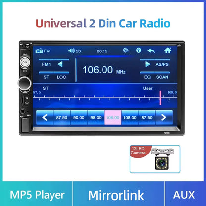 2 Din Car Radio 7" Bluetooth Stereo 2Din Video Multimedia Player Autoradio Touch Screen Auto Radio for Universal VW Kia