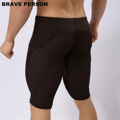 Summer Style Shorts Breathable Mesh Men Tight Beach Shorts Men Multifunction Knee Length Board Shorts Beach Wear
