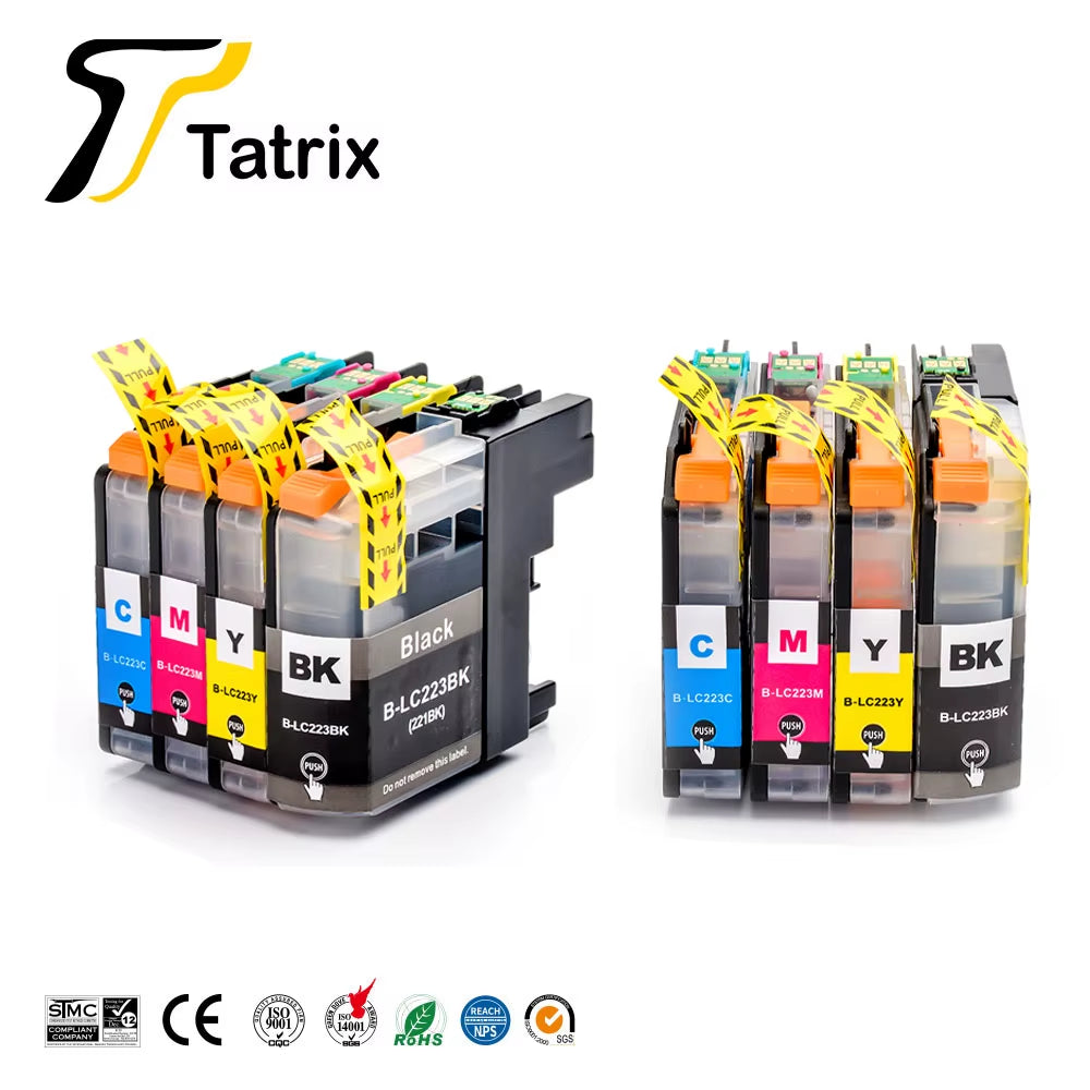 Tatrix with Chip LC223 LC221 Compatible Ink Cartridge for  MFC-J4420DW/J4620DW/J4625DW/J480DW/J680DW/J880DW Printer