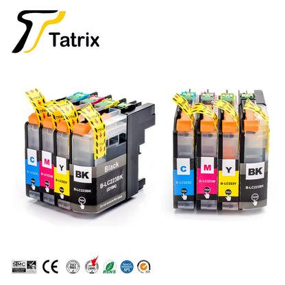 Tatrix with Chip LC223 LC221 Compatible Ink Cartridge for  MFC-J4420DW/J4620DW/J4625DW/J480DW/J680DW/J880DW Printer